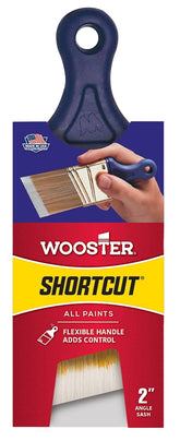 Wooster Q3211-2 Paint Brush, 2 in W, 2-3/16 in L Bristle, Synthetic Fabric Bristle, Sash Handle